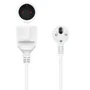 Nanocable Cable de Alimentación Alargador Schuko, 5 m, Blanco